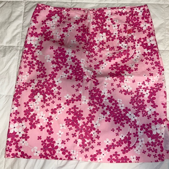 Vintage Pink Floral Mini Skirt - Picture 3 of 5